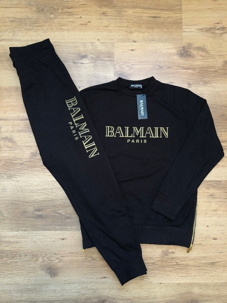 balmain tracksuit grey